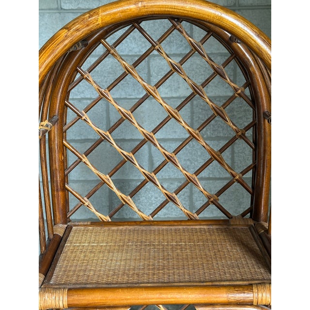 1980s Bamboo and Cane Etagere Shelf For Sale In Philadelphia - Image 6 of 12