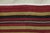 1970s 1970s Rustic Burgundy Striped Large Kilim Rug For Sale - Image 5 of 13