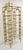 Vintage Hollywood Regency Faux Bamboo Chinese Chippendale Pagoda Gold Gilt Etagere Bookcase with 4 Glass Shelves. Circa...