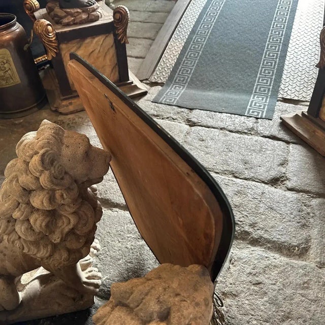 1950s Gio Ponti Style Mid-Century Modern Brass and Glass Wall Mirror For Sale - Image 11 of 12