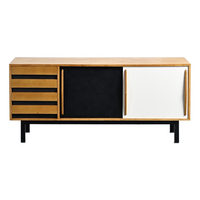 Ash Cansado Sideboard attributed to Charlotte Perriand for Steph Simon, 1960 For Sale