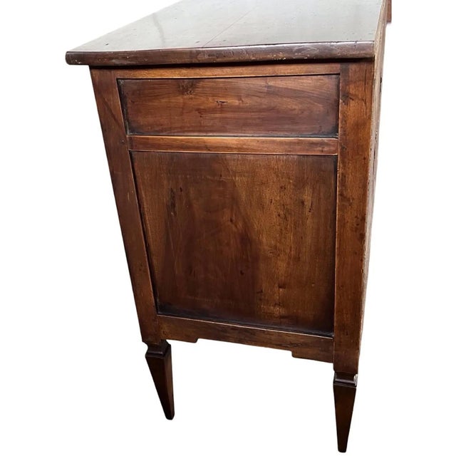 Neoclassical 18th Century Italian Neoclassical Walnut Dresser / Chest of Drawers For Sale - Image 3 of 12