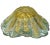 Vintage Murano Barovier Toso Aqua Green Rim Gold Flecks Ribbed Surface Italian Art Glass Decorative Bowl For Sale - Image 9 of 9