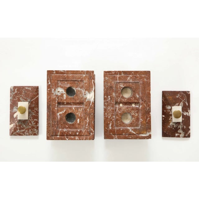 Late 19th Century 1980s Italian Marble Ink Wells - a Pair For Sale - Image 5 of 13