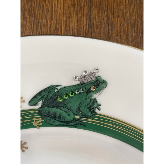 Prouna “My Frog Prince” Fine Bone China Dessert Plates & Coffee Cups–Set of 8 For Sale - Image 11 of 11