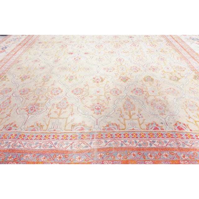 Textile Early 20th Century Cotton Agra Rug For Sale - Image 7 of 9