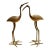 Brass Crane Figurines With Blue Glass Eyes - A Pair For Sale