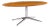 Florence Knoll Mid Century Walnut and Chrome Oval Dining Table For Sale
