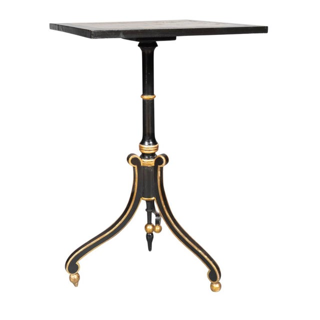 Traditional Regency Penwork Candlestand For Sale - Image 3 of 8