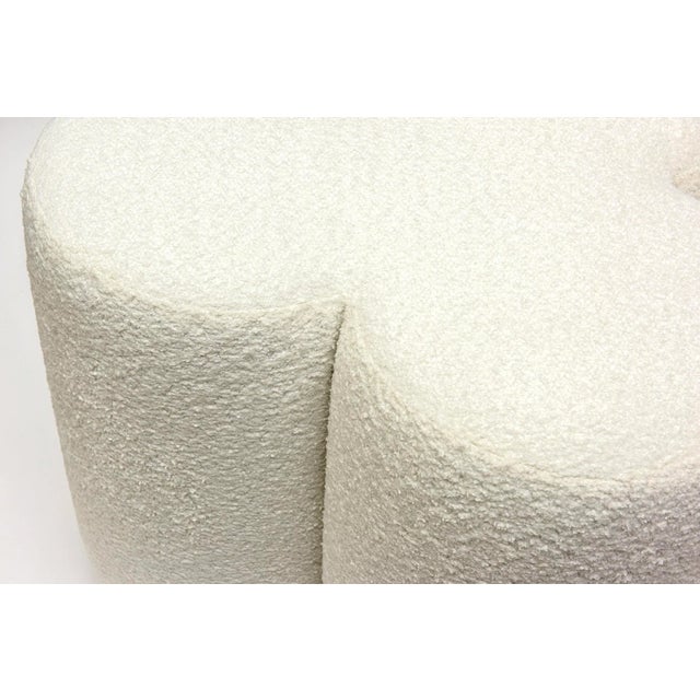 2020s White Boucle Over Wood Custom Limited Edition Benches or Ottomans Cloud Series Pair Of For Sale - Image 5 of 11