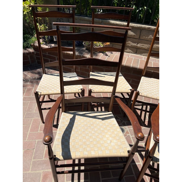 1960s Vintage Nichols & Stone Ladder Back Dining Chairs Set of 6 Chairish