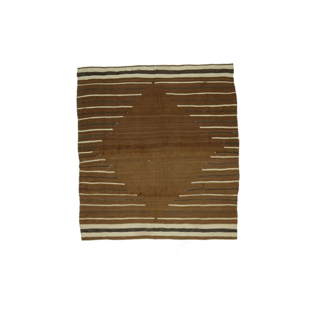 Vintage Turkish Hand-Knotted Wool Cotton Brown Small Area Rug For Sale - Image 11 of 11