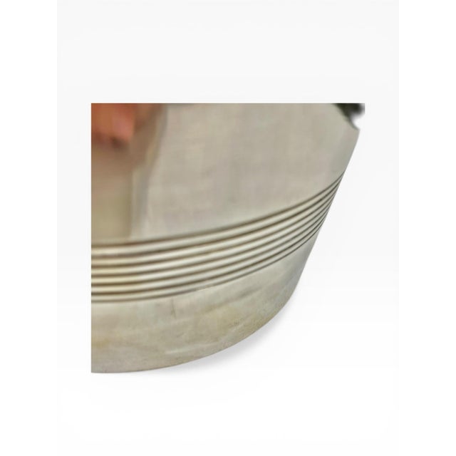 Metal French Art Deco Silver Plate Champagne Bucket – L’Orfèvrerie Lion Head Ring Handles, Early 20th Century For Sale - Image 7 of 14