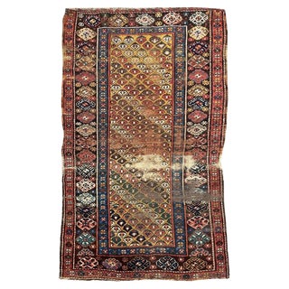 19th Century Kurdish Distressed Rug For Sale