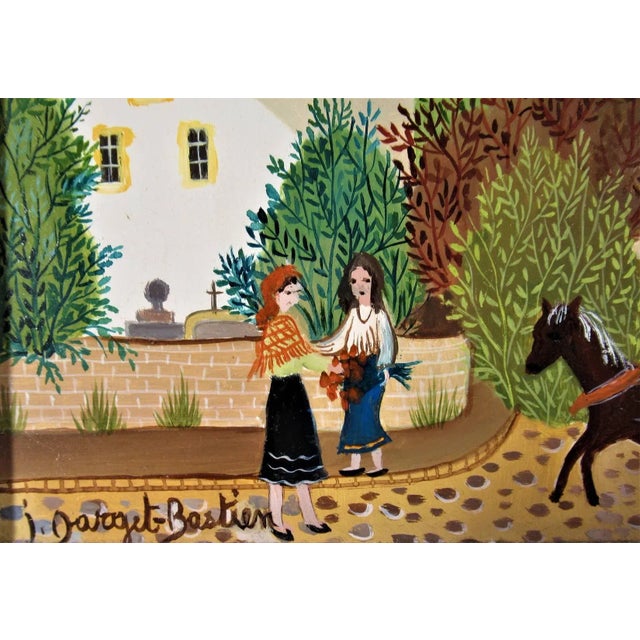 Impressionist Irene Darget-Bastien, La Charette de Lion, Circa 1980 For Sale - Image 3 of 5