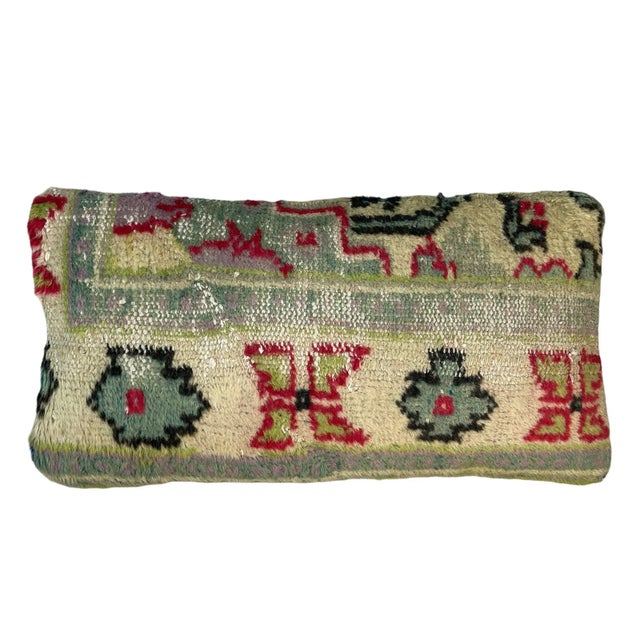 Large Turkish Handmade Decorative Rug Cushion Cover For Sale - Image 11 of 11