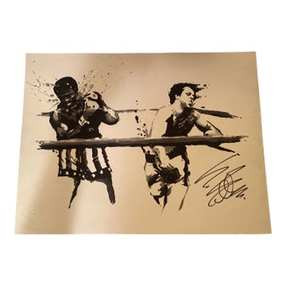 Rocky Balboa and Apollo Creed Giclee by Joe Petruccio. Studio Approved by MGM Studios. Signed by Sylvester Stallone. For Sale