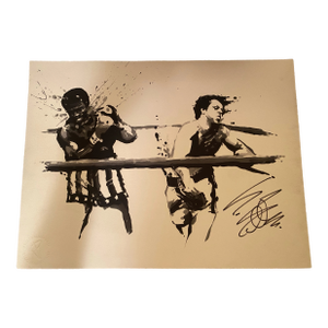 Rocky Balboa and Apollo Creed Giclee by Joe Petruccio. Studio Approved by MGM Studios. Signed by Sylvester Stallone.