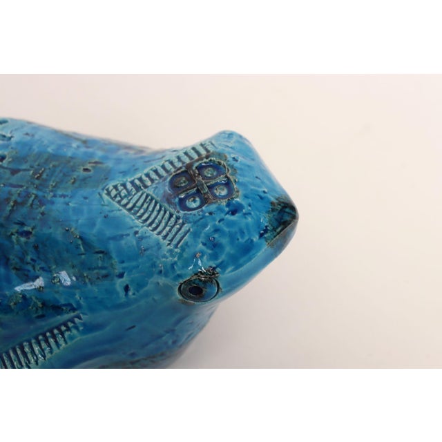 Vintage Italian Rimini Blu Ceramic Frog by Aldo Londi for Bitossi For Sale - Image 13 of 16