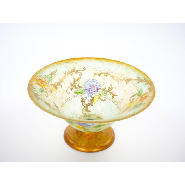 This elegant Mid-Century Modern Italian Venetian art glass centerpiece was made in Italy in the late 20th century and...