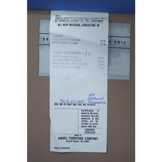 Kindel Blue Upholstered Boudoir Chair For Sale - Image 18 of 18