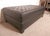 Mid-Century Modern Mid 20th Century Tufted Large Black Leather Ottoman For Sale - Image 3 of 8