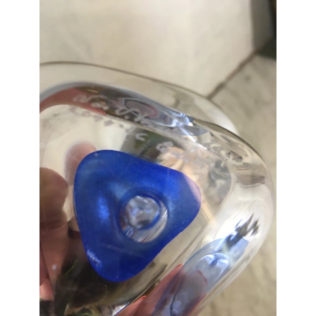 Signed Vintage Art Glass Bowl For Sale - Image 4 of 7