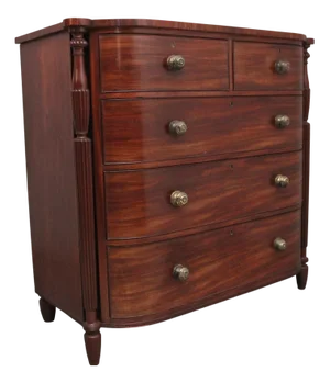 Antique Mahogany Bowfront Chest, 1830