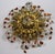 Mid-Century Modern Gold-Plated Metal & Murano Crystal Flowers Flush Mount from Banci Firenze For Sale - Image 3 of 15