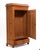 A fantastic Scandinavian pine wardrobe featuring a pagoda style crown on front bun feet, a single two-panel door, a lower...