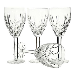Late 20th Century Waterford Crystal Araglin Wine Glasses, Set of 4 For Sale