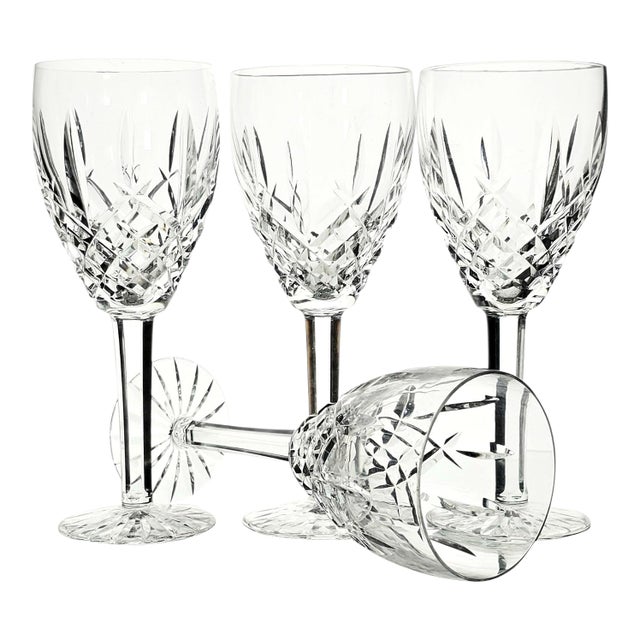 Late 20th Century Waterford Crystal Araglin Wine Glasses, Set of 4 For Sale