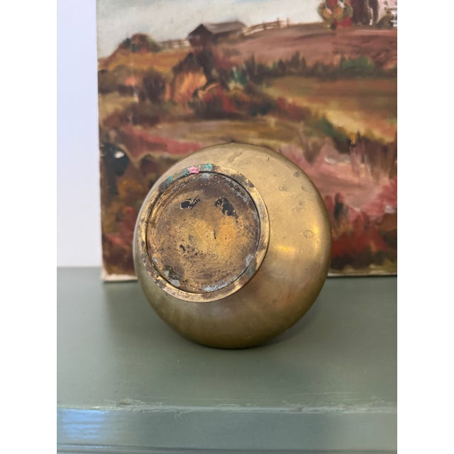 Early 20th Century Heavy Brass Vase For Sale - Image 4 of 4