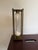 Mid-century vintage brass glass and sand hour glass. Measures 10 5/8 inches tall by 3.5" square