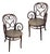 Large Victorian No.4 Bent Oak Cafe Daum Style Bentwood Armchair by Thonet, Pair For Sale