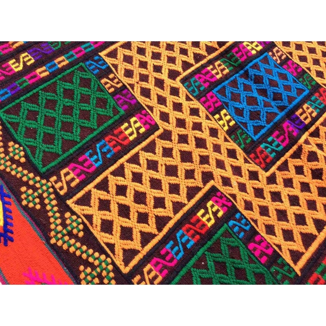 Green Vintage Turkish Kilim Rug - 40.5" X 57" For Sale - Image 8 of 10