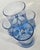 Glass 1990s Twirling Blue Vintage Double Old Fashioned Glasses- Set of Four For Sale - Image 7 of 11
