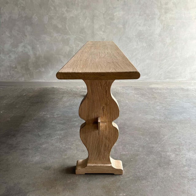 Amber Reclaimed Elm Wood Console Table For Sale - Image 4 of 7