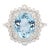 3.1Ct Aquamarine Ring With Natural Diamonds Accents: Solid 14k Gold, Size 6.75 For Sale