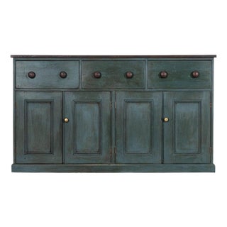 English Painted Pine Dresser Base, 1880s For Sale