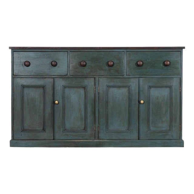 English Painted Pine Dresser Base, 1880s For Sale