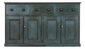English Painted Pine Dresser Base, 1880s