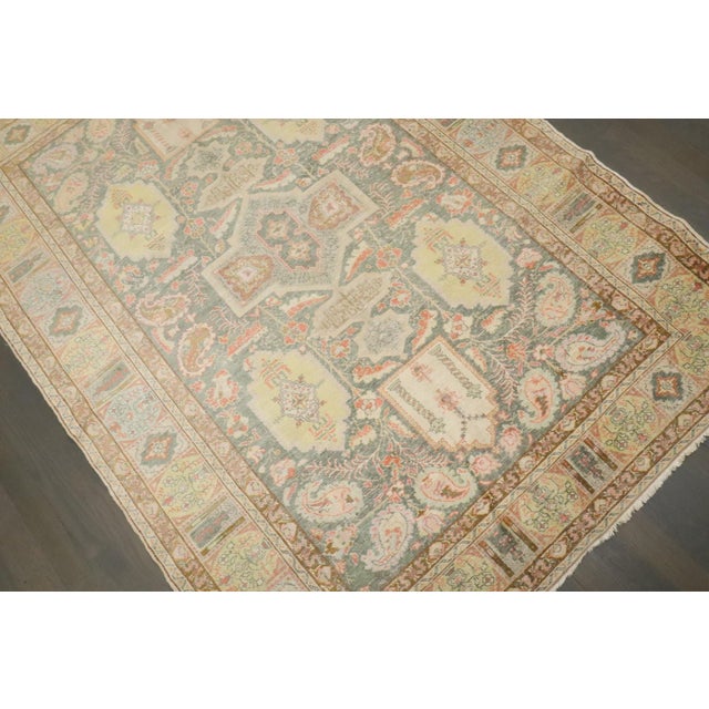 Early 20th Century Turkish Mercerized Cotton Keysari Rug - 4' x 5'7" For Sale - Image 10 of 10