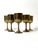 Gold Vintage Brass Wine Goblets with Worn Silvered Interiors, 1960s, Set of 5 For Sale - Image 8 of 13