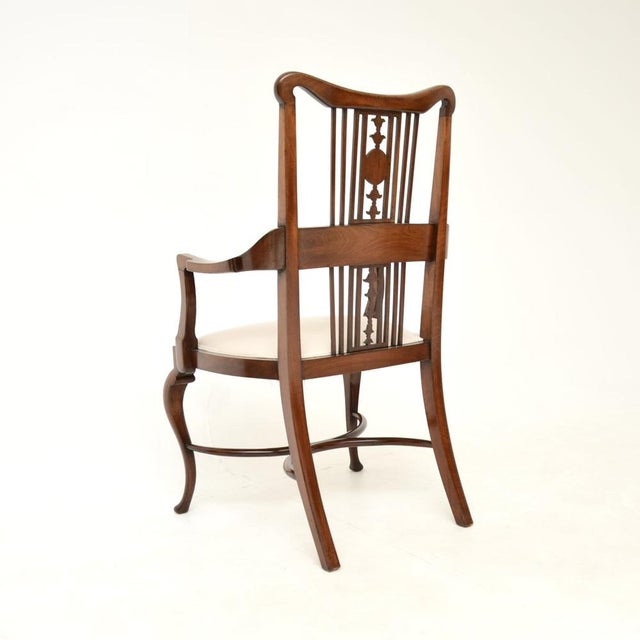 1900 - 1909 Antique Edwardian Armchair, 1900s For Sale - Image 5 of 13