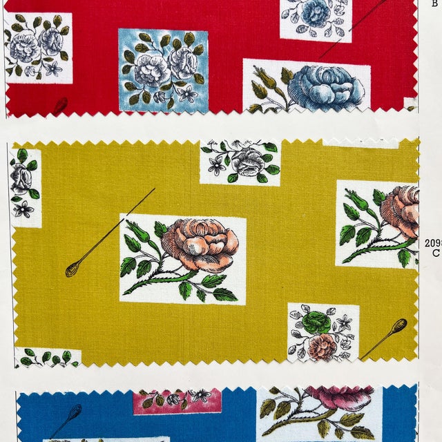 Textile 1956 E&w Quadriga Cloth Fabric Sample Board, Mid-Century Textile Display For Sale - Image 7 of 9