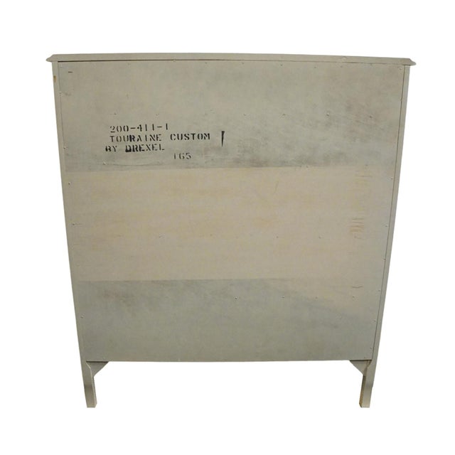 Drexel Furniture Touraine Collection Custom Cream Painted Country French Provincial 42" Chest of Drawers 200-411-1 For Sale - Image 10 of 11