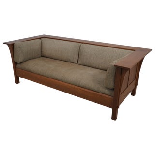 Stickley Mission Oak Arts & Crafts Sofa For Sale