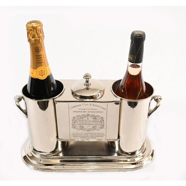 French Silver-Plated Wine Cooler For Sale - Image 6 of 11