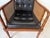 Brown 1970s Hickory Chair Regency Style Faux Bamboo Caned Lounge Armchair on Brass Casters For Sale - Image 8 of 12